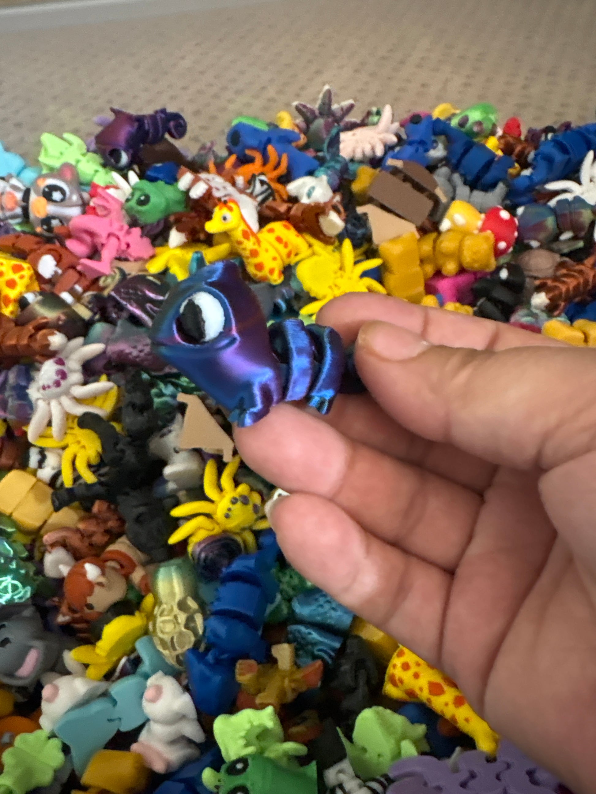 Mini Mystery Bucket of 3D Printed Animals – Surprise Toy Set for Kids & Collectors