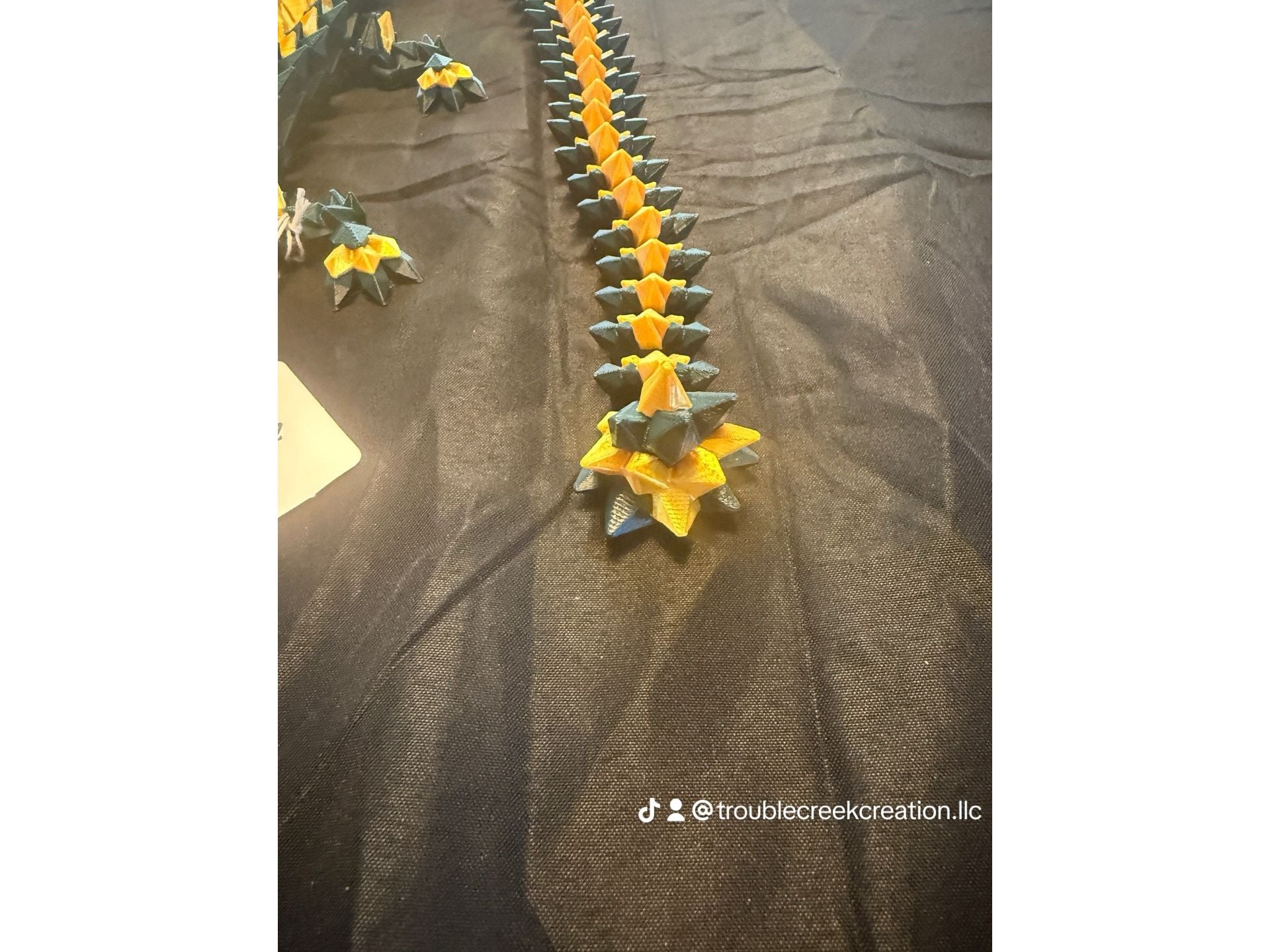 Green and gold 3D crystal dragon