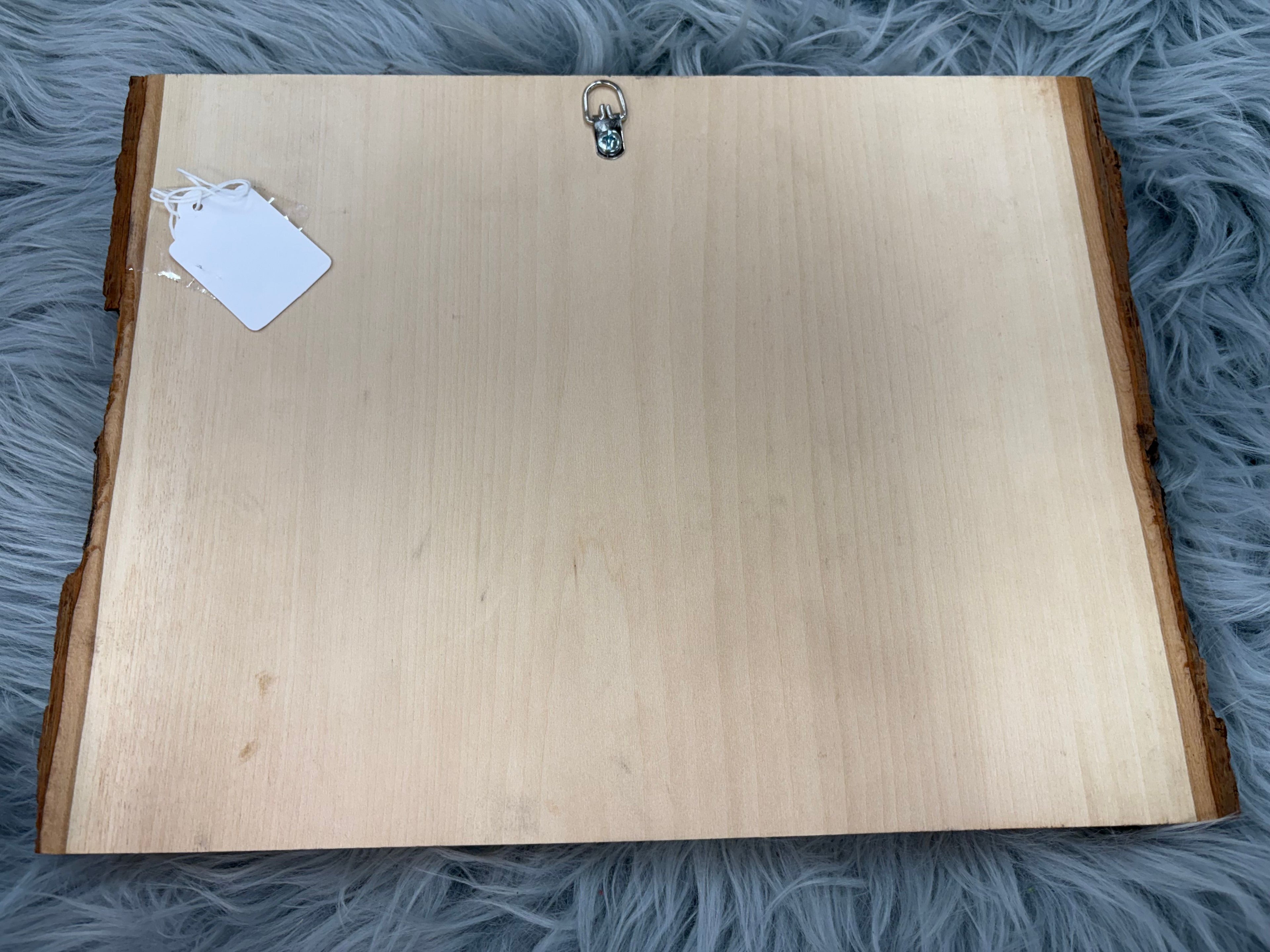 Live Edge Barn & Tractor Scene | Laser Engraved Farmhouse Wall Art | 10" x 13.5" | $25