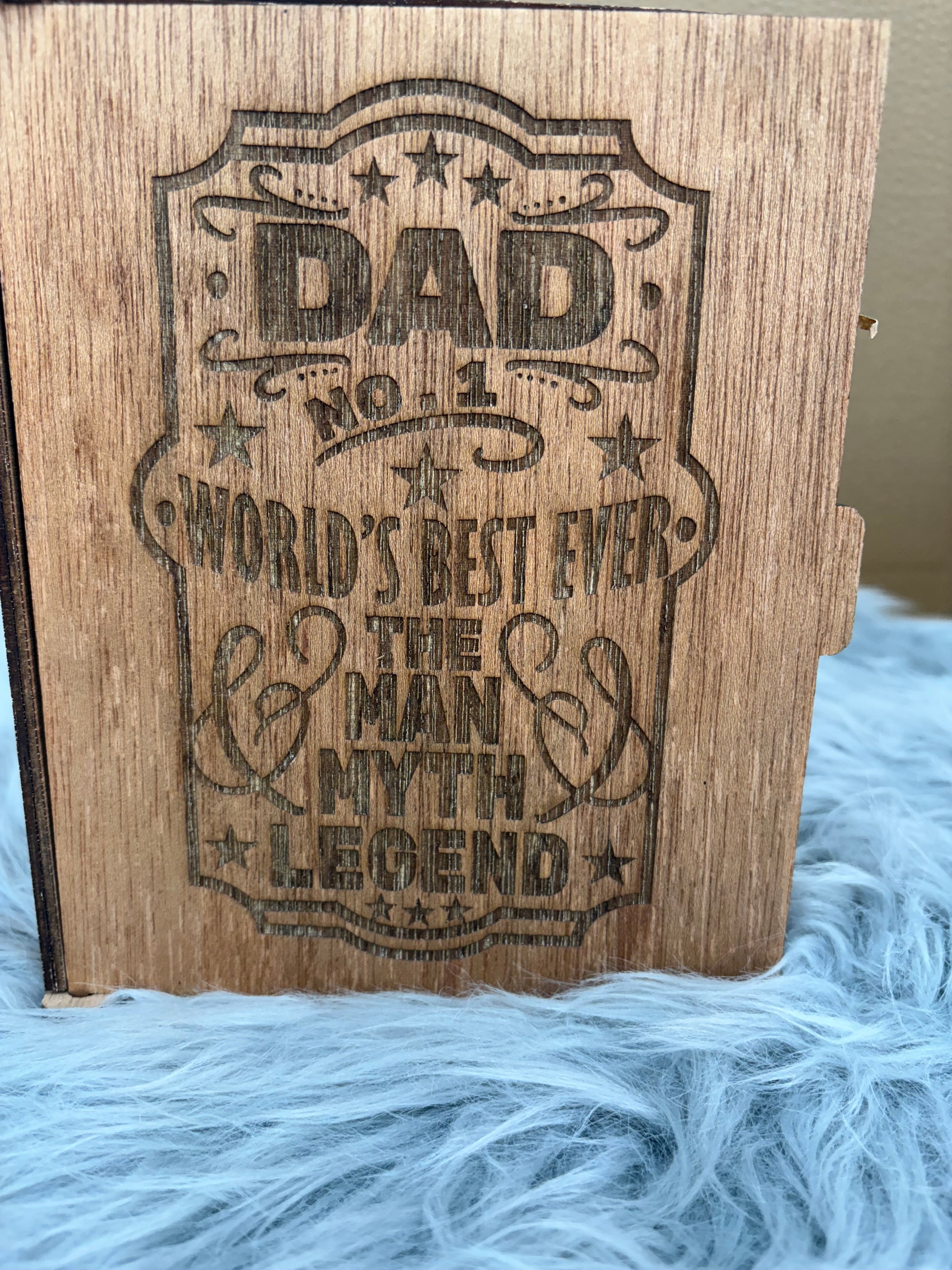 Laser Engraved Beer Mug with Handmade Gift Box – Father’s Day Gift | World's Best Dad, The Man, Myth, Legend – $25