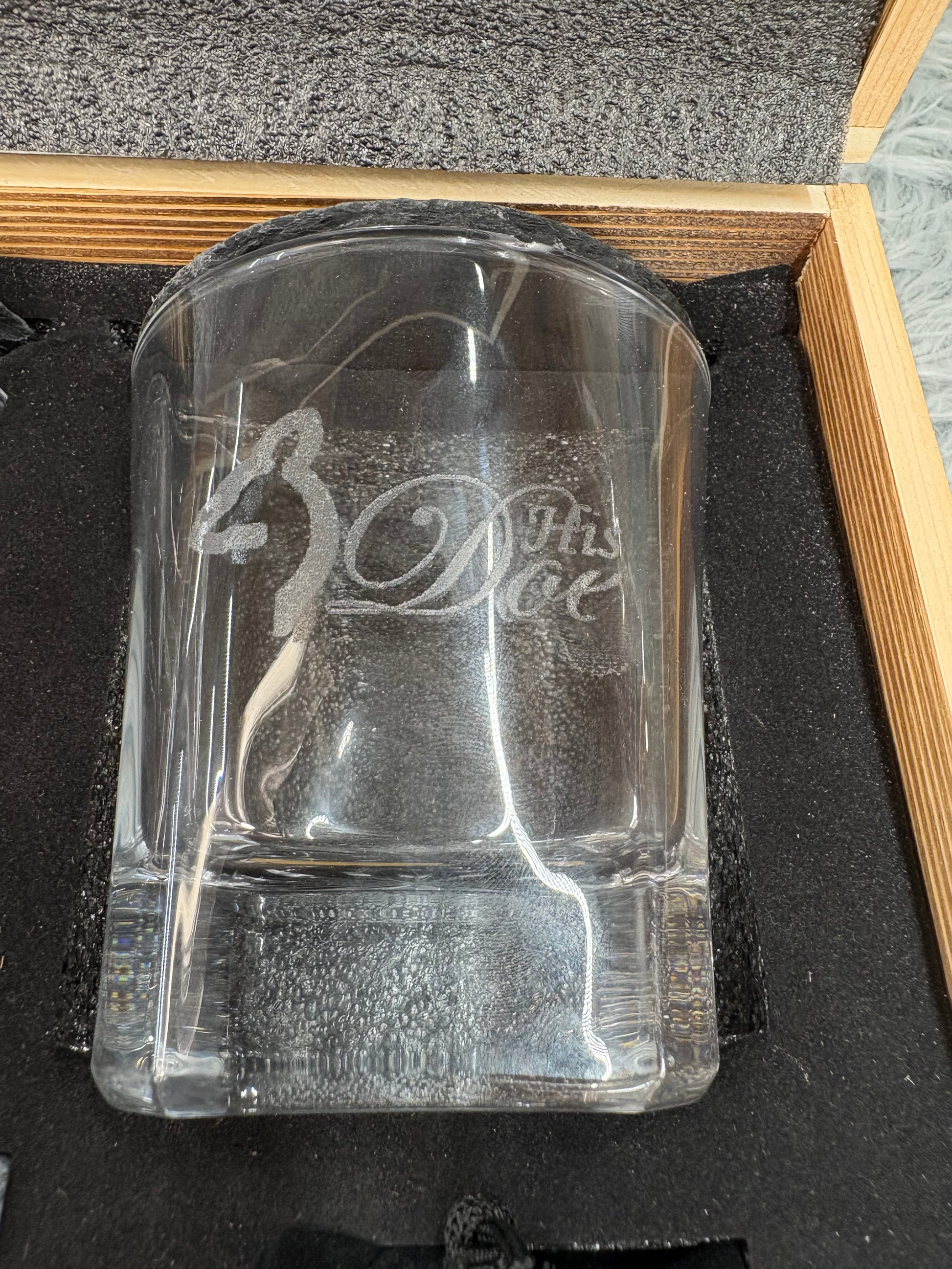 His Buck & Her Doe Whiskey Gift Set | Deer Love Laser Engraved Box – 2 Glasses, Coasters, Whiskey Stones & Velvet Bag