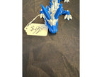 Blue and silver 3D crystal dragon