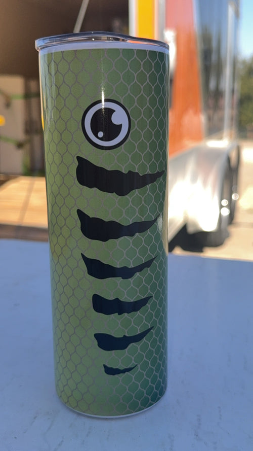 20oz Fish Tumbler – Insulated Stainless Steel Cup for Fishing Lovers