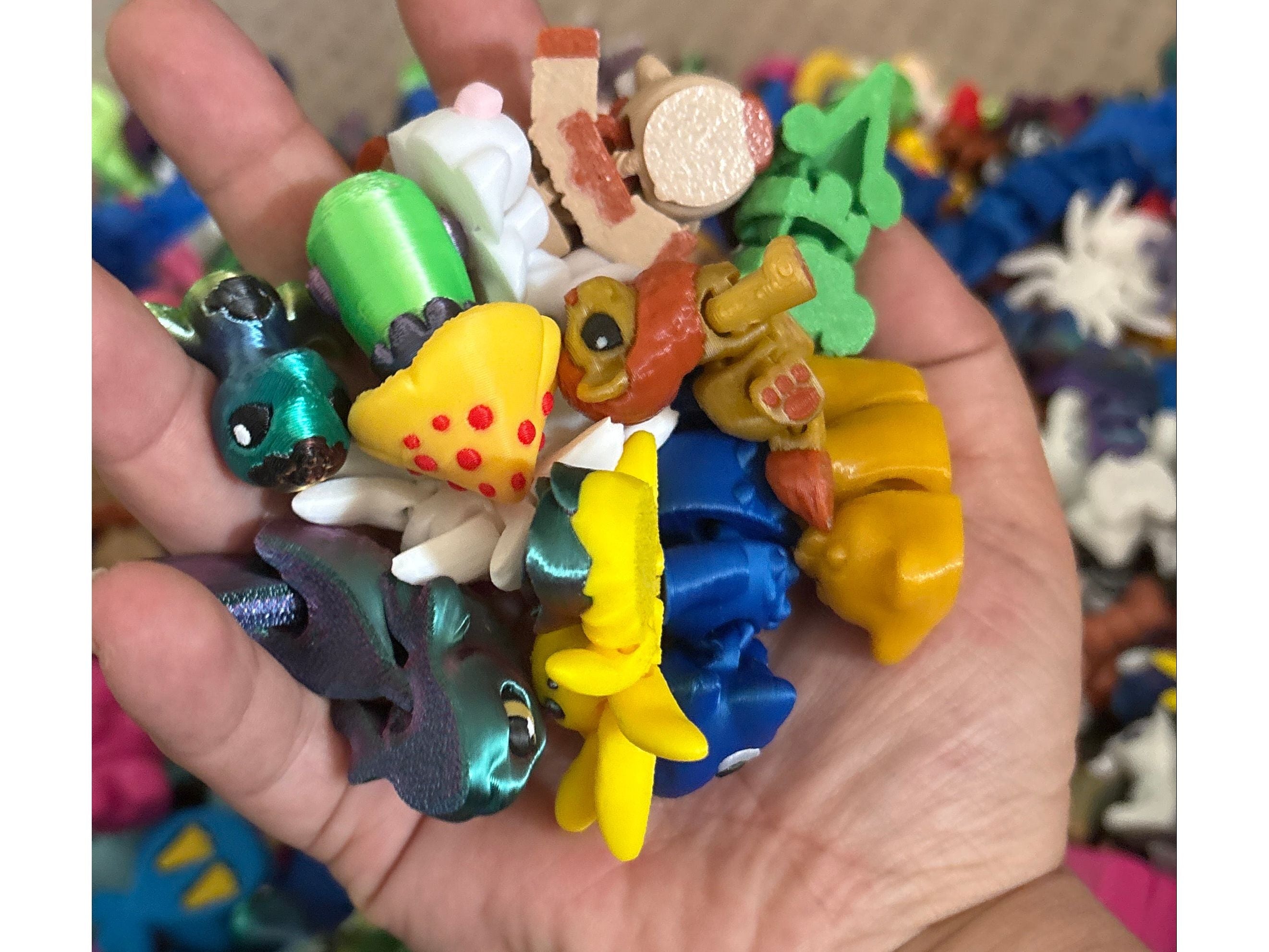 Mystery Bucket: Mini 3D Printed Animal Set – Fun Surprise Toys