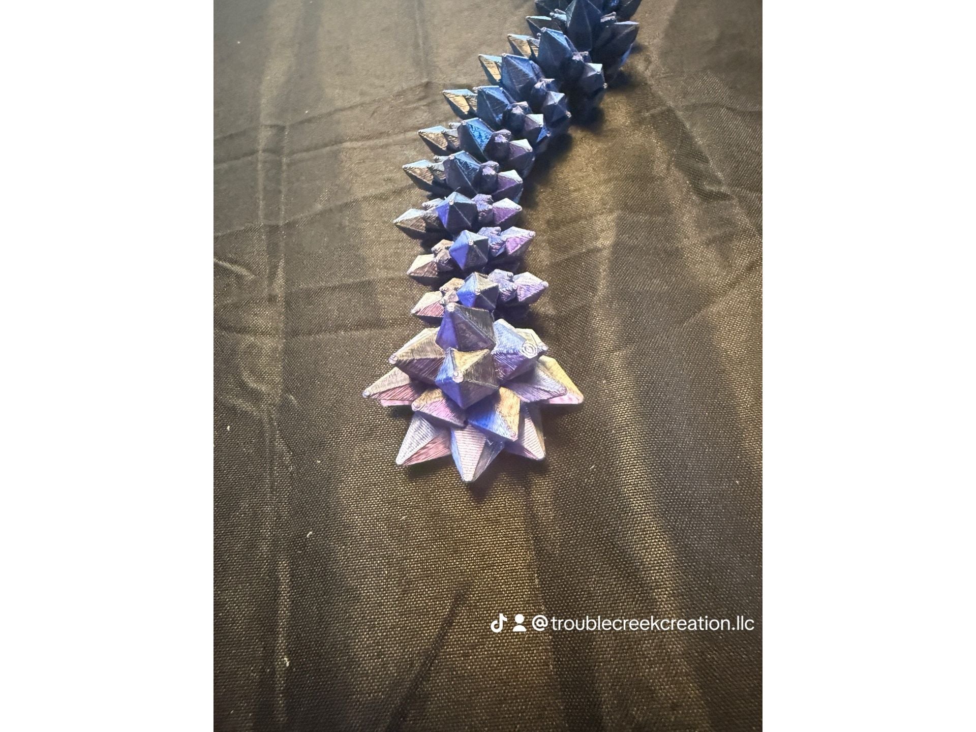 Magic blue 3D crystal dragon