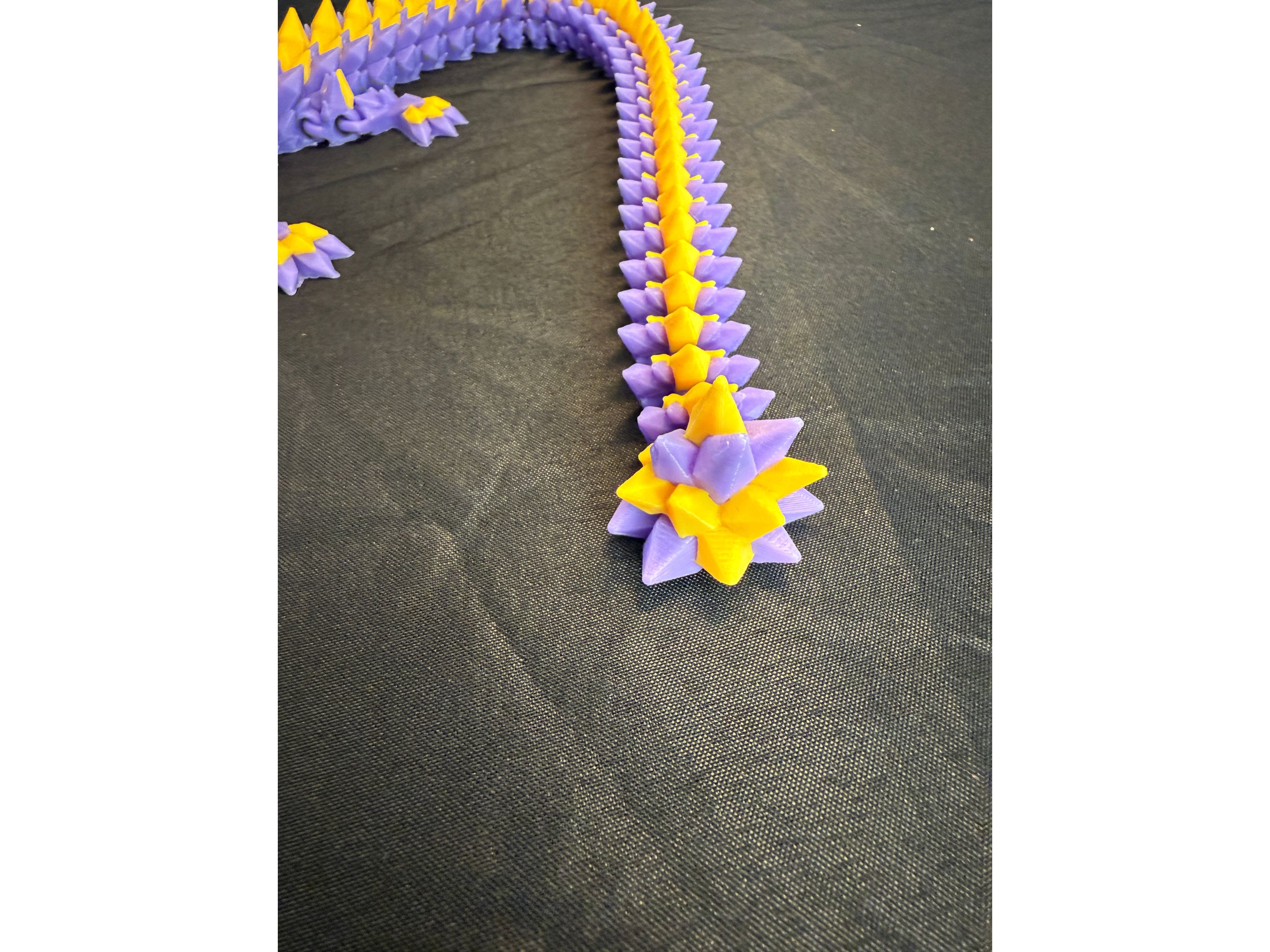 Purple and Gold 3D crystal dragon