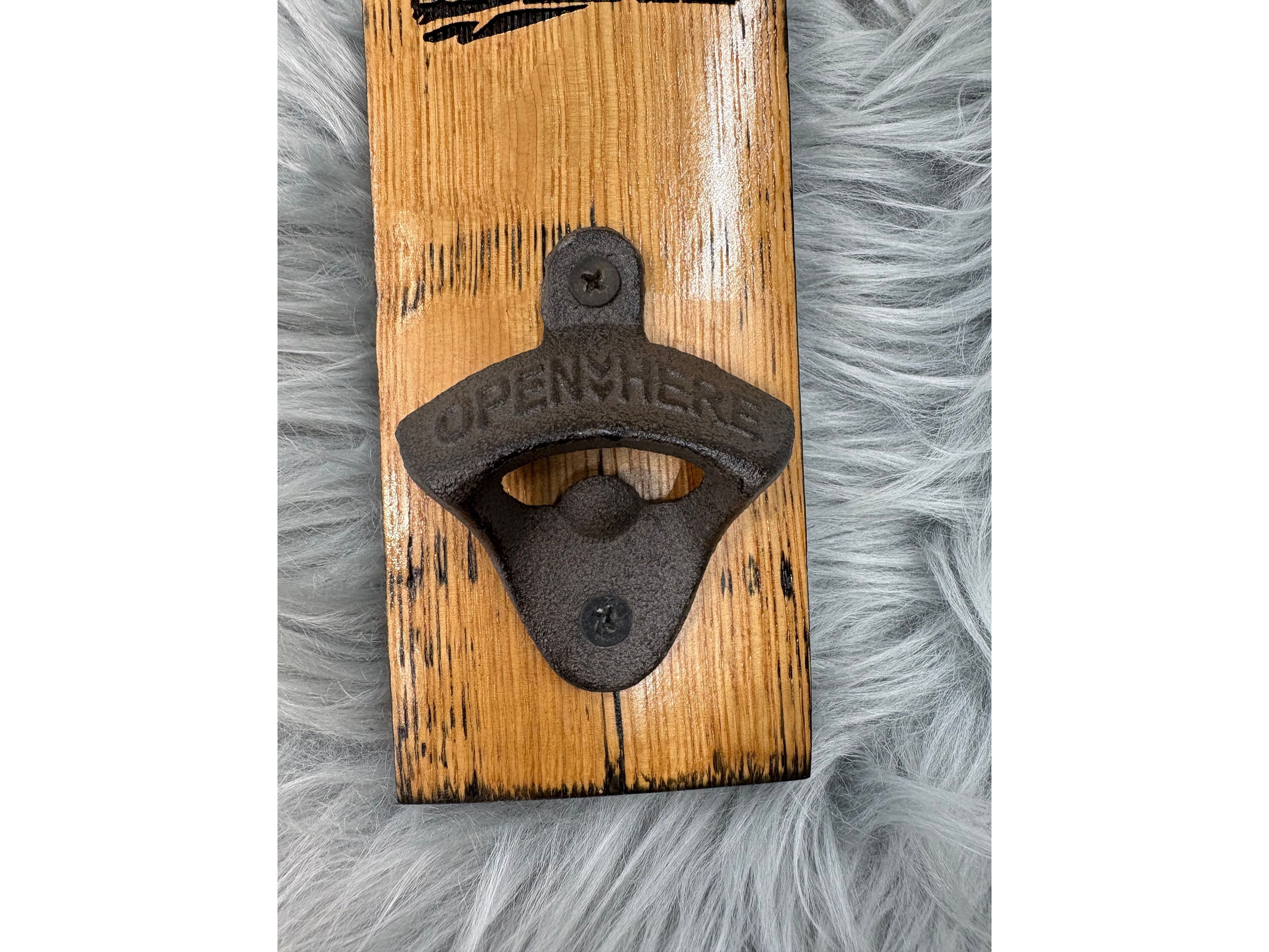 Don’t Tread on Me Bottle Opener Sign | Laser Engraved Rustic Patriotic Wall Decor | 7.5” x 3” | $20