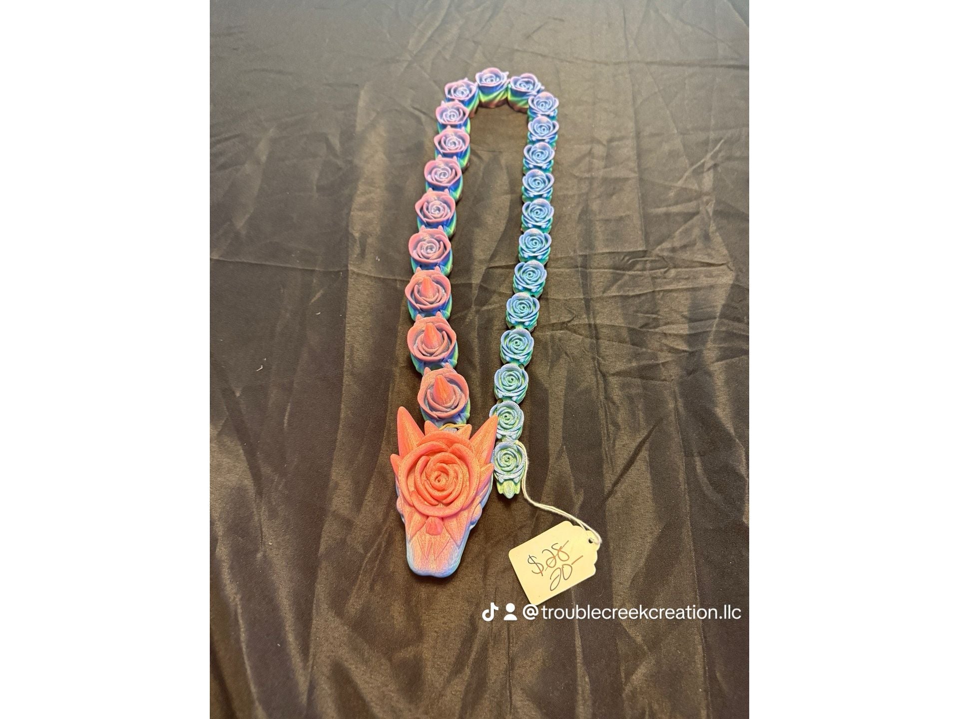 3D printed Rainbow rose snake