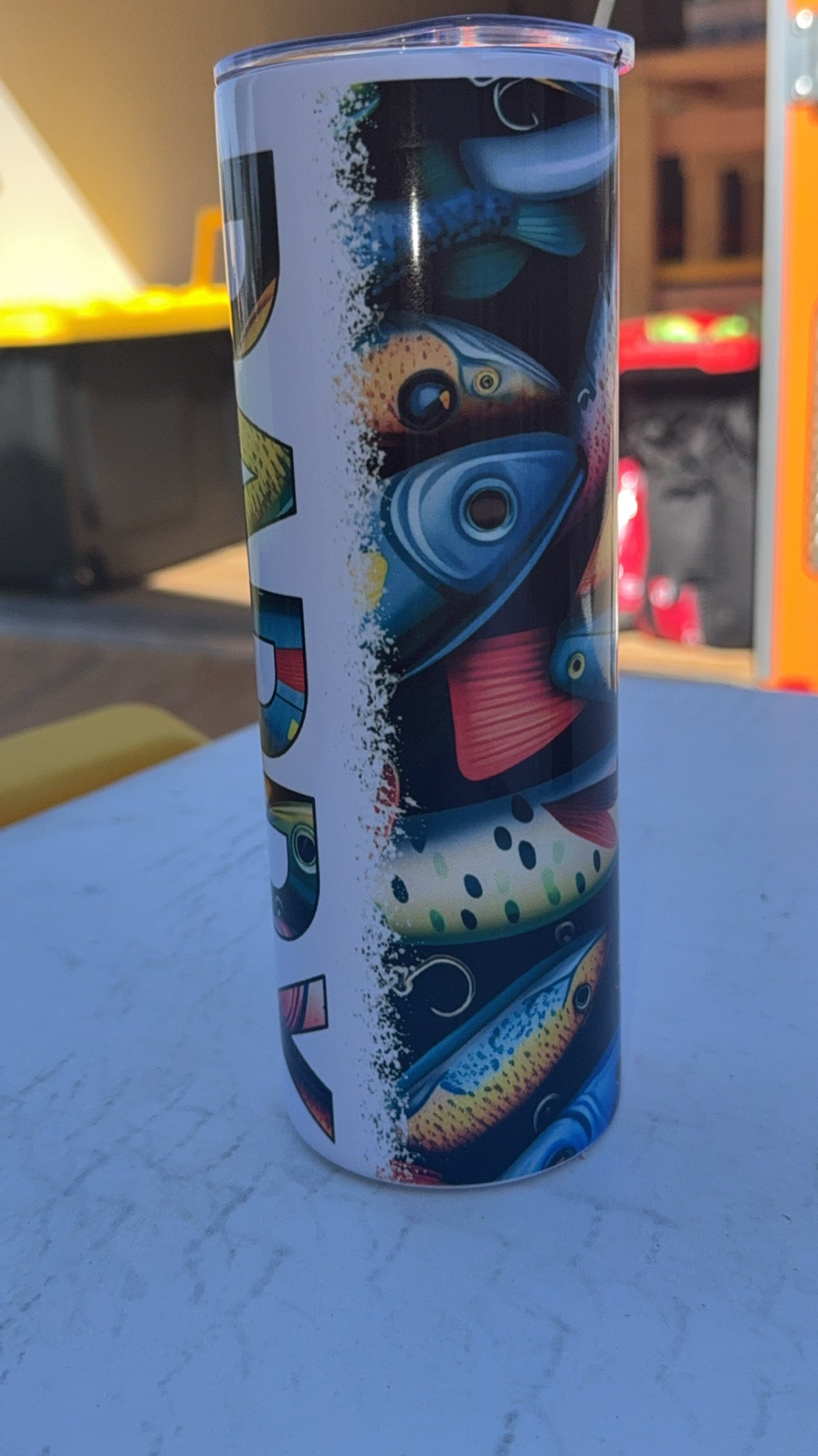 Daddy Fishing Tumbler 20oz – Perfect Gift for Dad, Fisherman Travel Mug, Insulated Cup