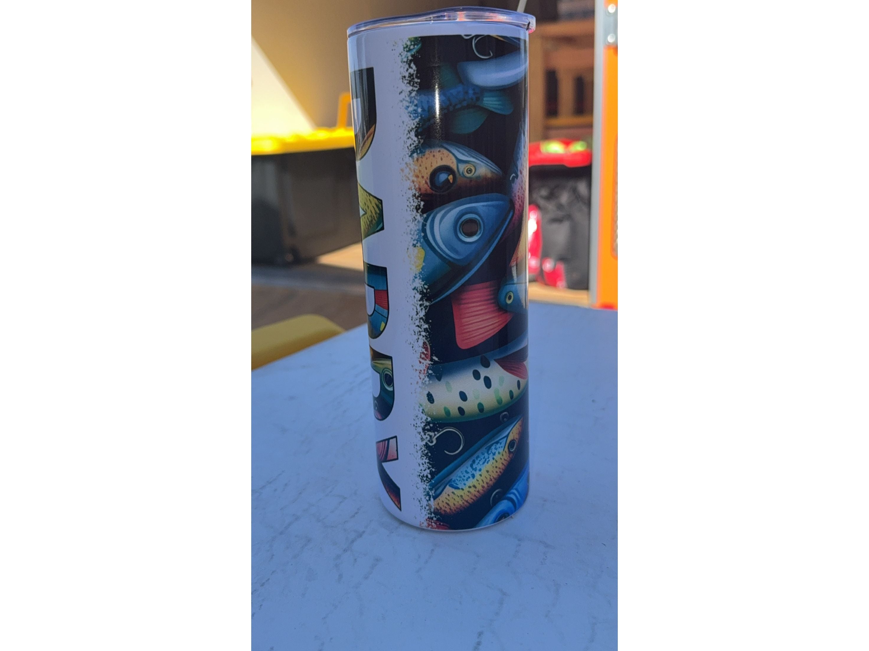 Daddy Fishing Tumbler 20oz – Perfect Gift for Dad, Fisherman Travel Mug, Insulated Cup