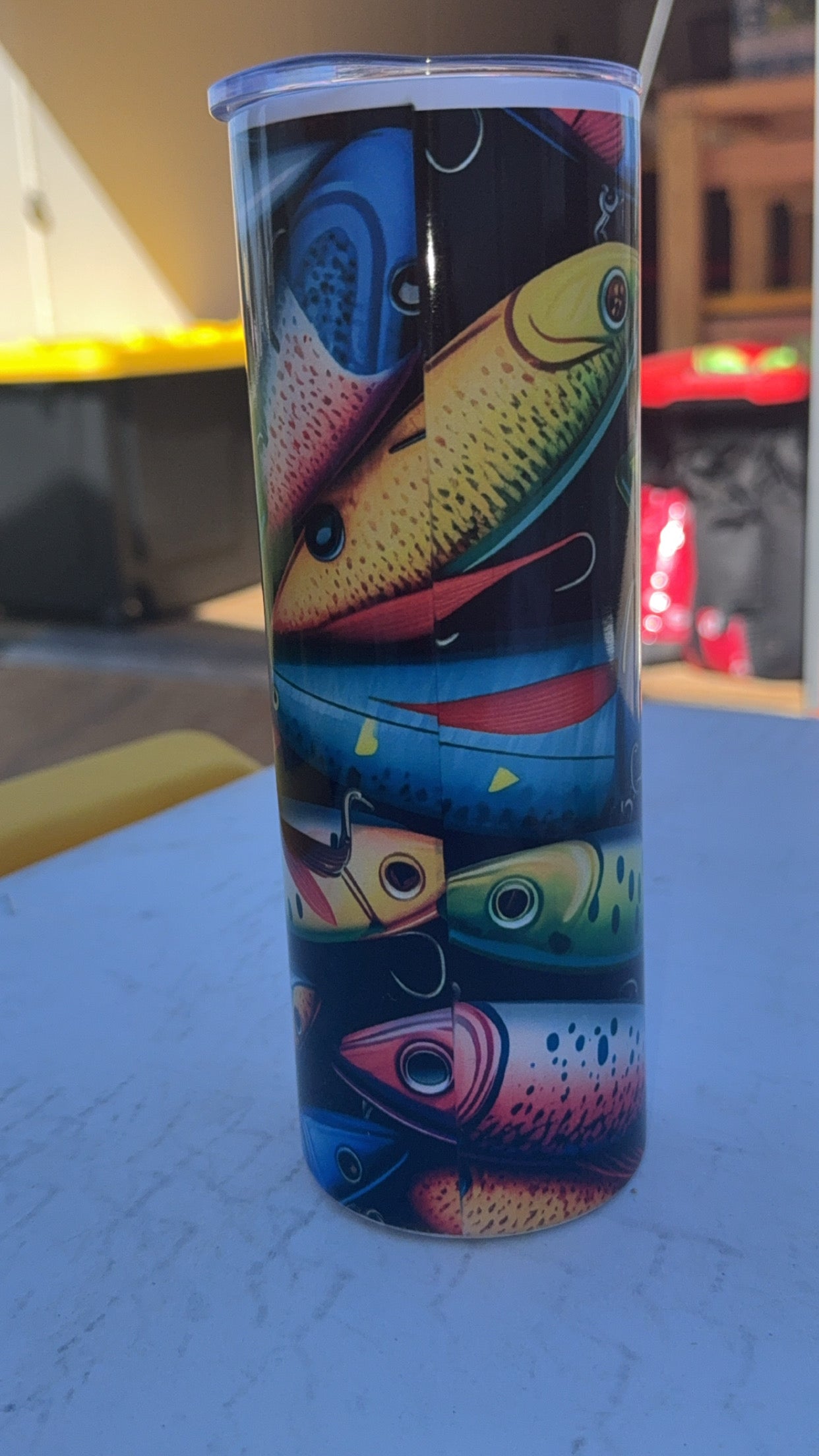 Daddy Fishing Tumbler 20oz – Perfect Gift for Dad, Fisherman Travel Mug, Insulated Cup