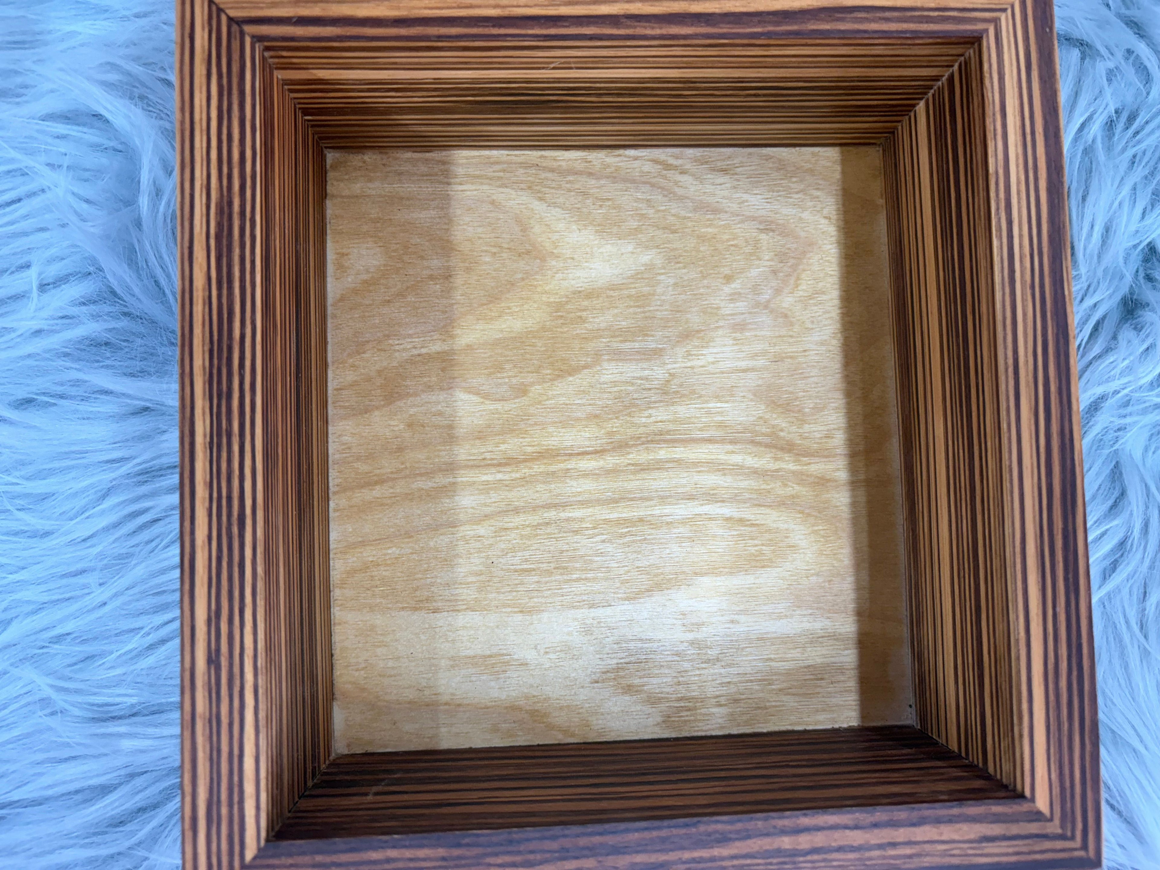 Handmade Zebra Wood Keepsake Box with Hinged Lid | Rustic Storage Display Gift Box – $65