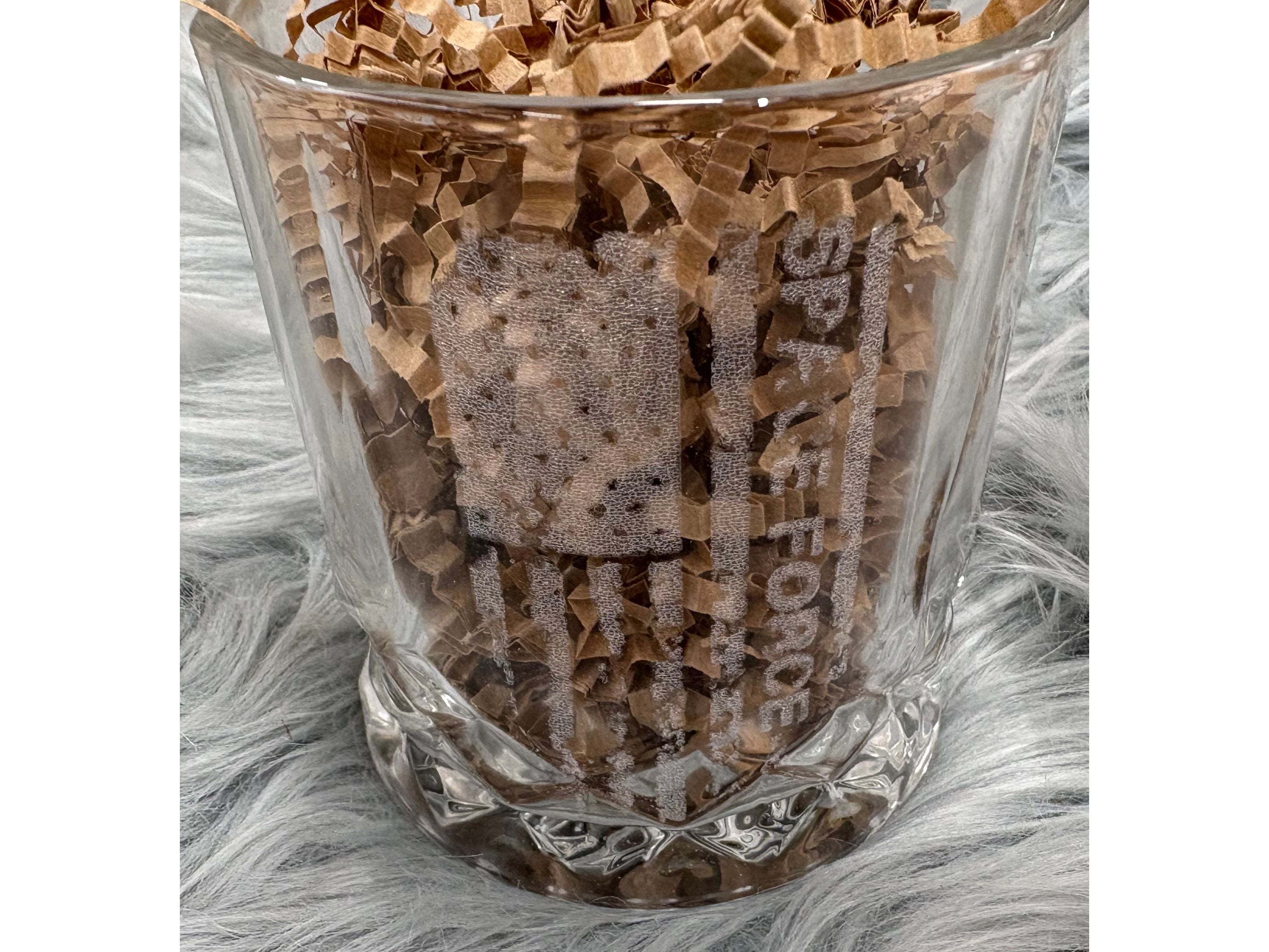 Handmade Space Force Whiskey Glass Box Set with Laser Engraved Slate Coaster | Military Gift | 5x5x4.5 Inches