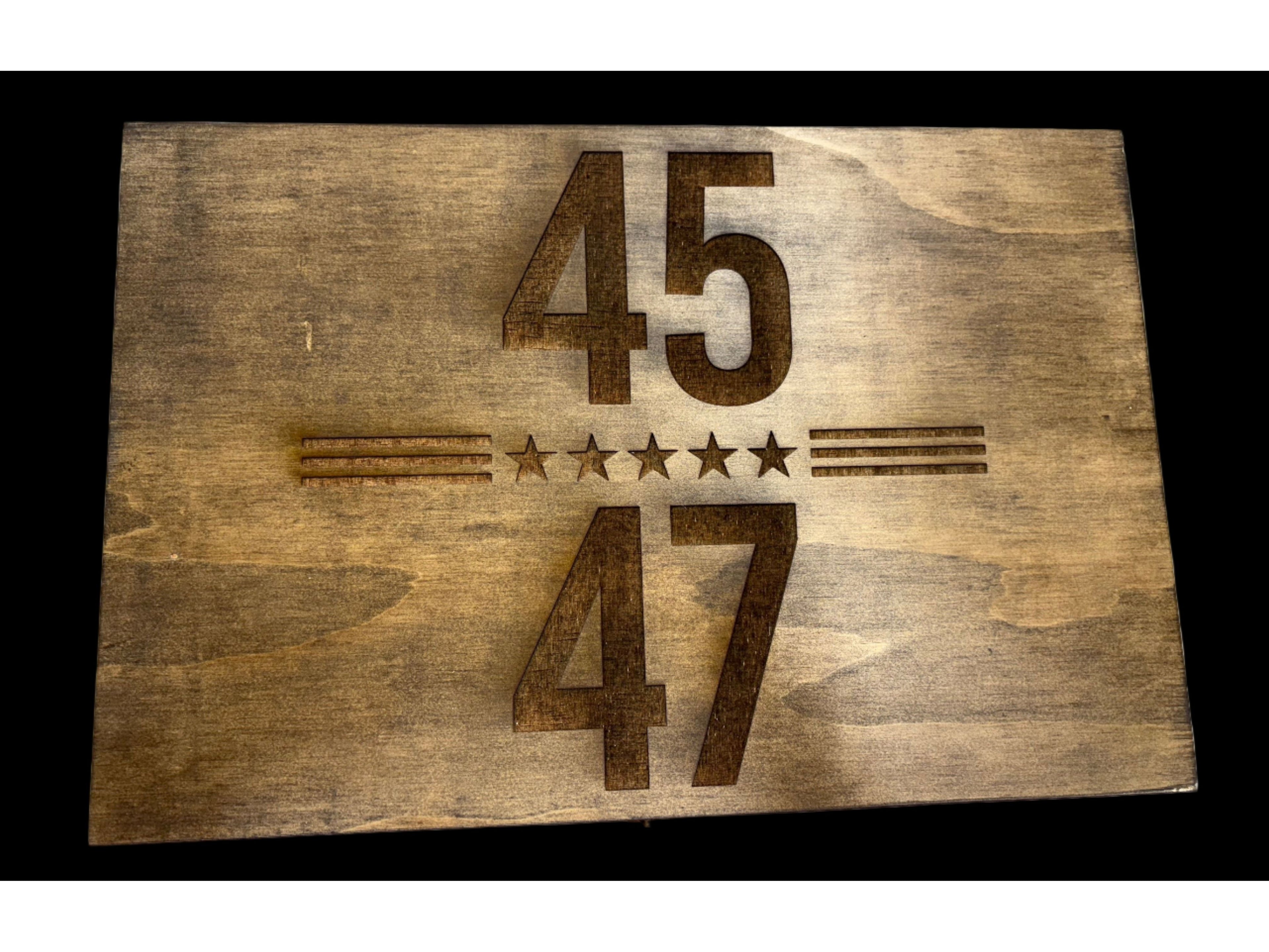 Laser Engraved 45-47 Decanter Set | Premium Gift Box with 4 Whiskey Glasses & Decanter – $120