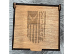 Handmade Air Force Whiskey Glass Box Set with Laser Engraved Slate Coaster | Military Gift | 5x5x4.5 Inches