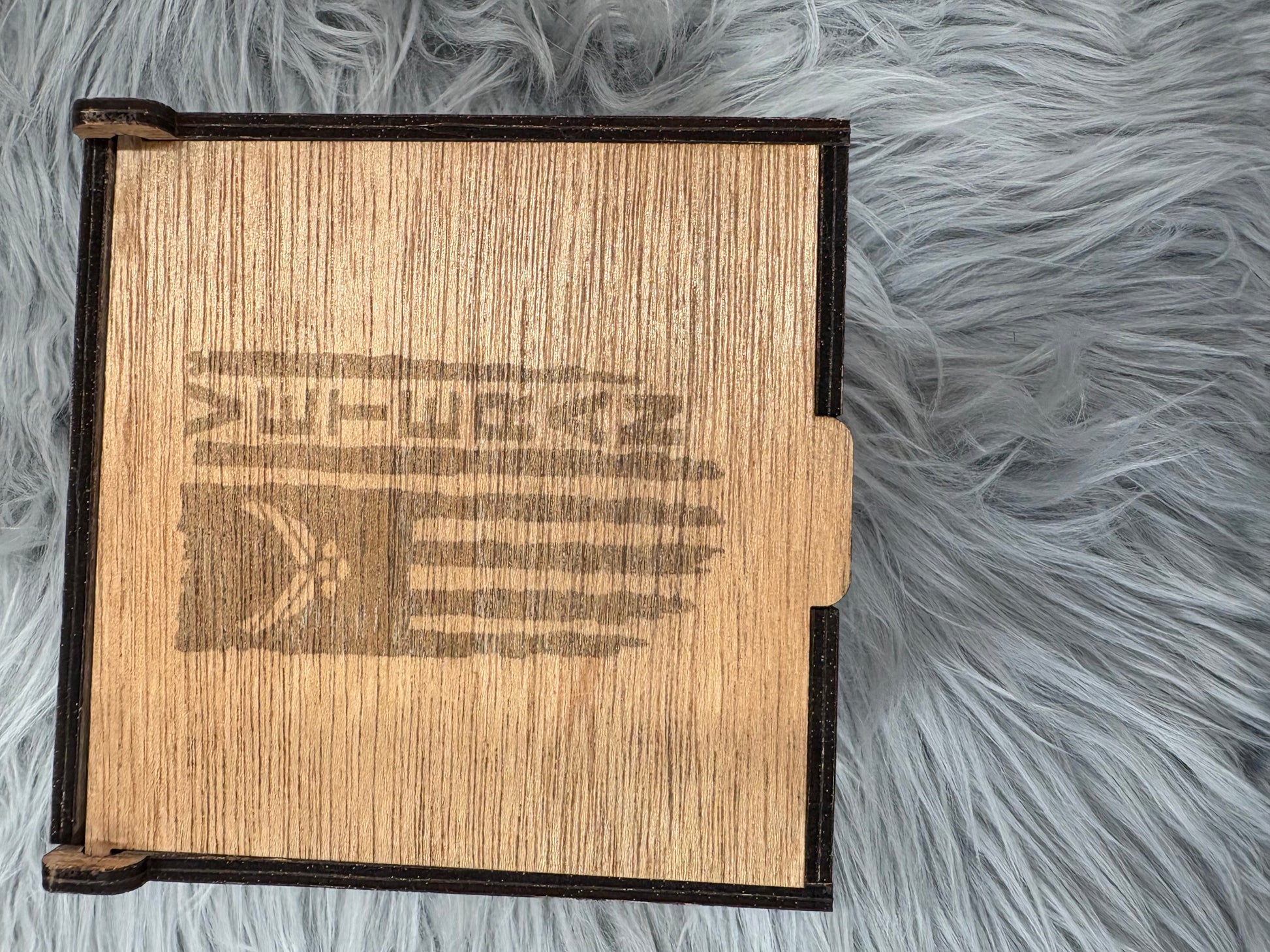 Handmade Air Force Whiskey Glass Box Set with Laser Engraved Slate Coaster | Military Gift | 5x5x4.5 Inches