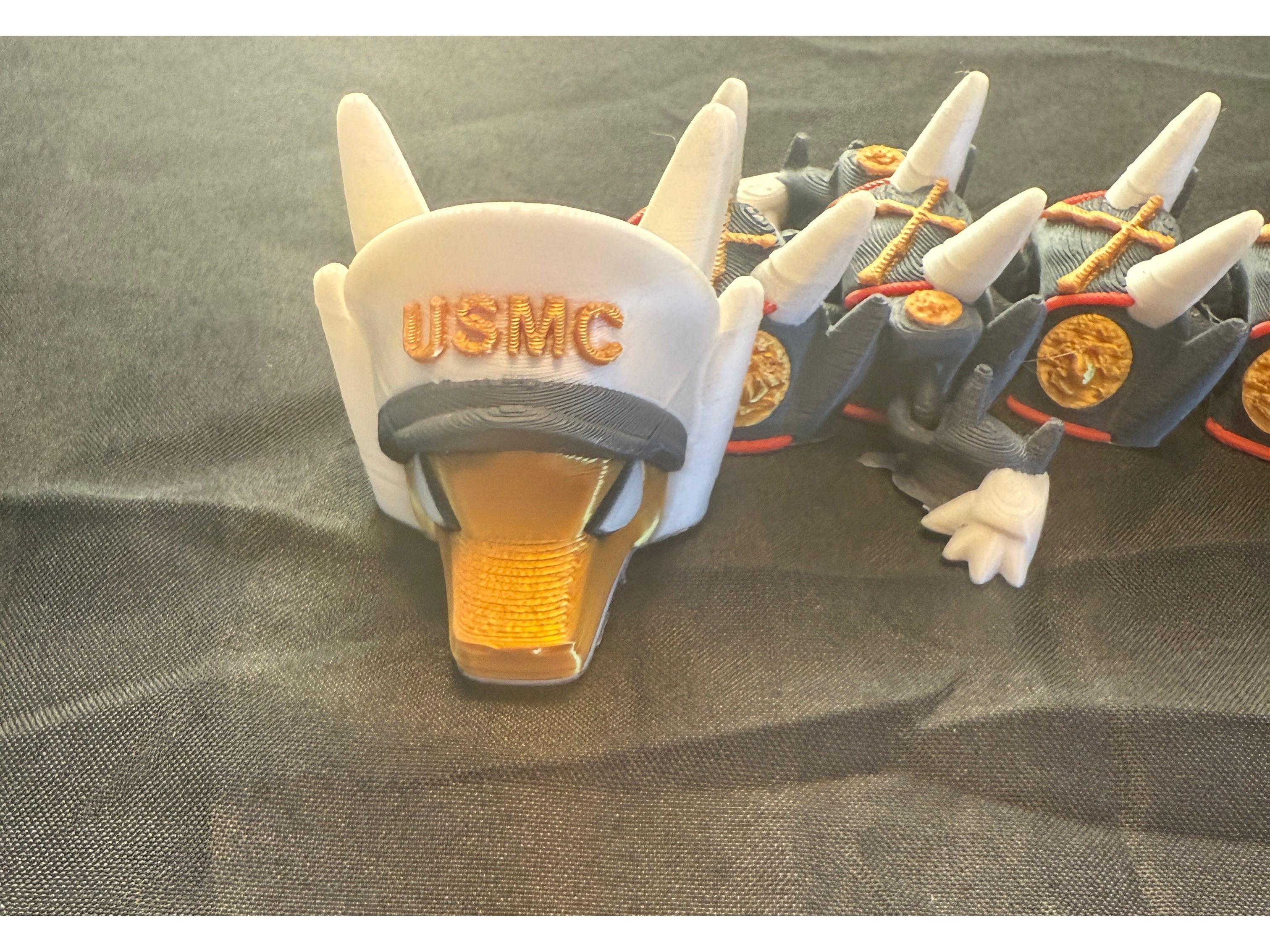 3D Printed USMC Dragon | Articulating Dragon Toy for Collectors & Veterans
