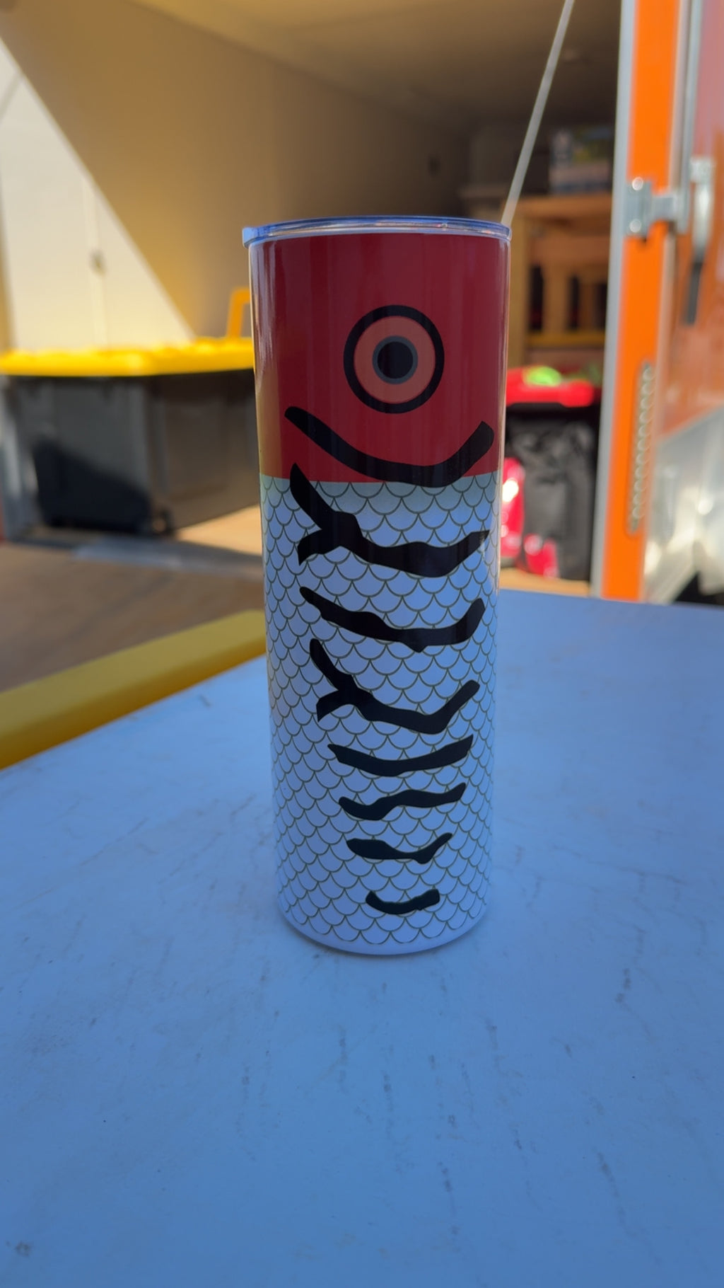 20oz Fish Tumbler – Insulated Stainless Steel Cup for Fishing Lovers