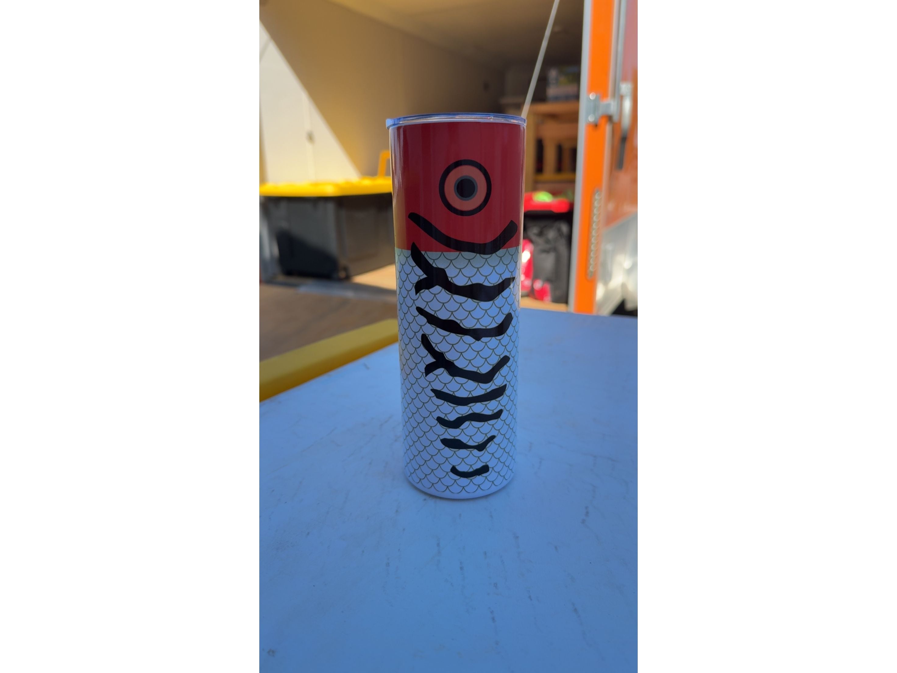 20oz Fish Tumbler – Insulated Stainless Steel Cup for Fishing Lovers