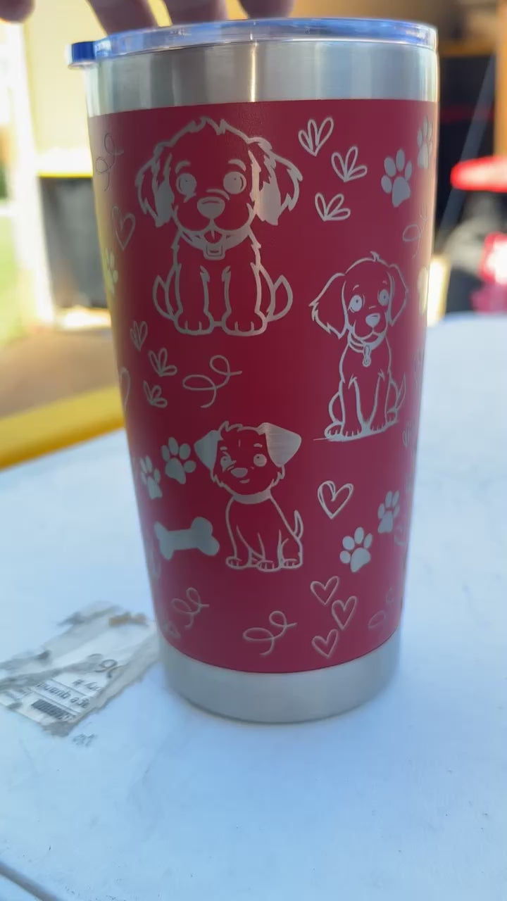 Puppy in love tumbler