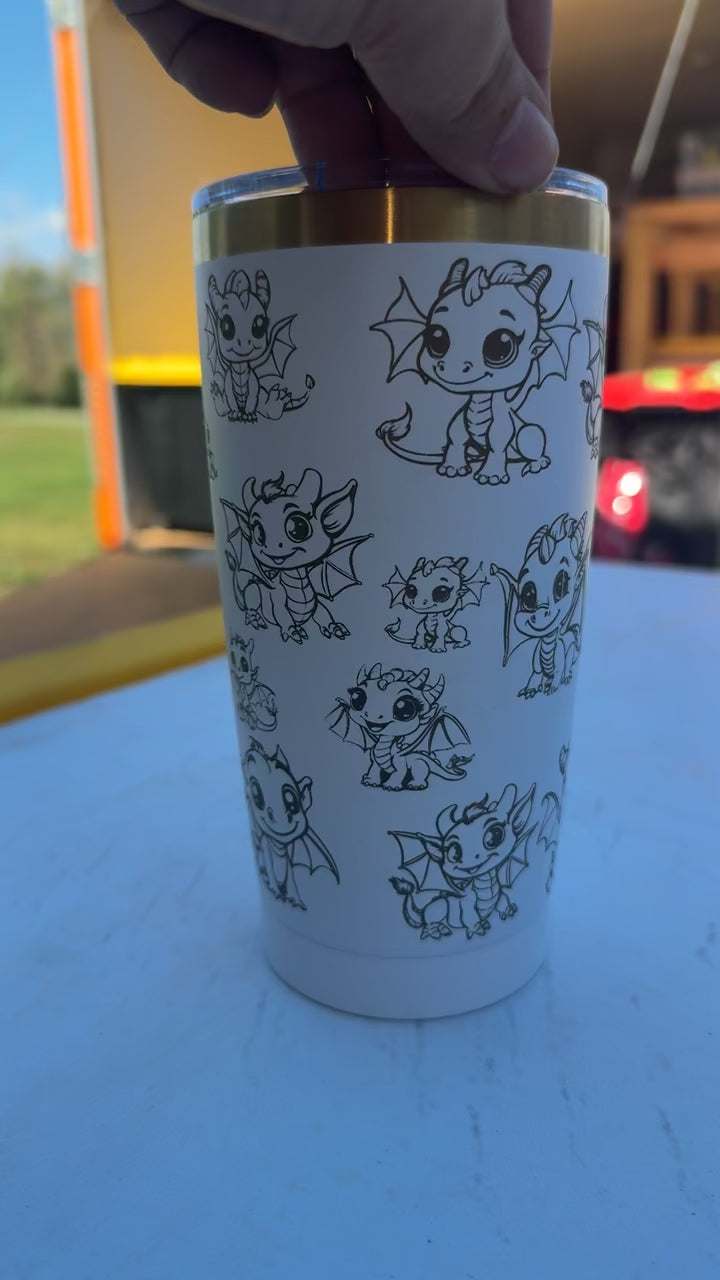 Cute baby dragon tumbler